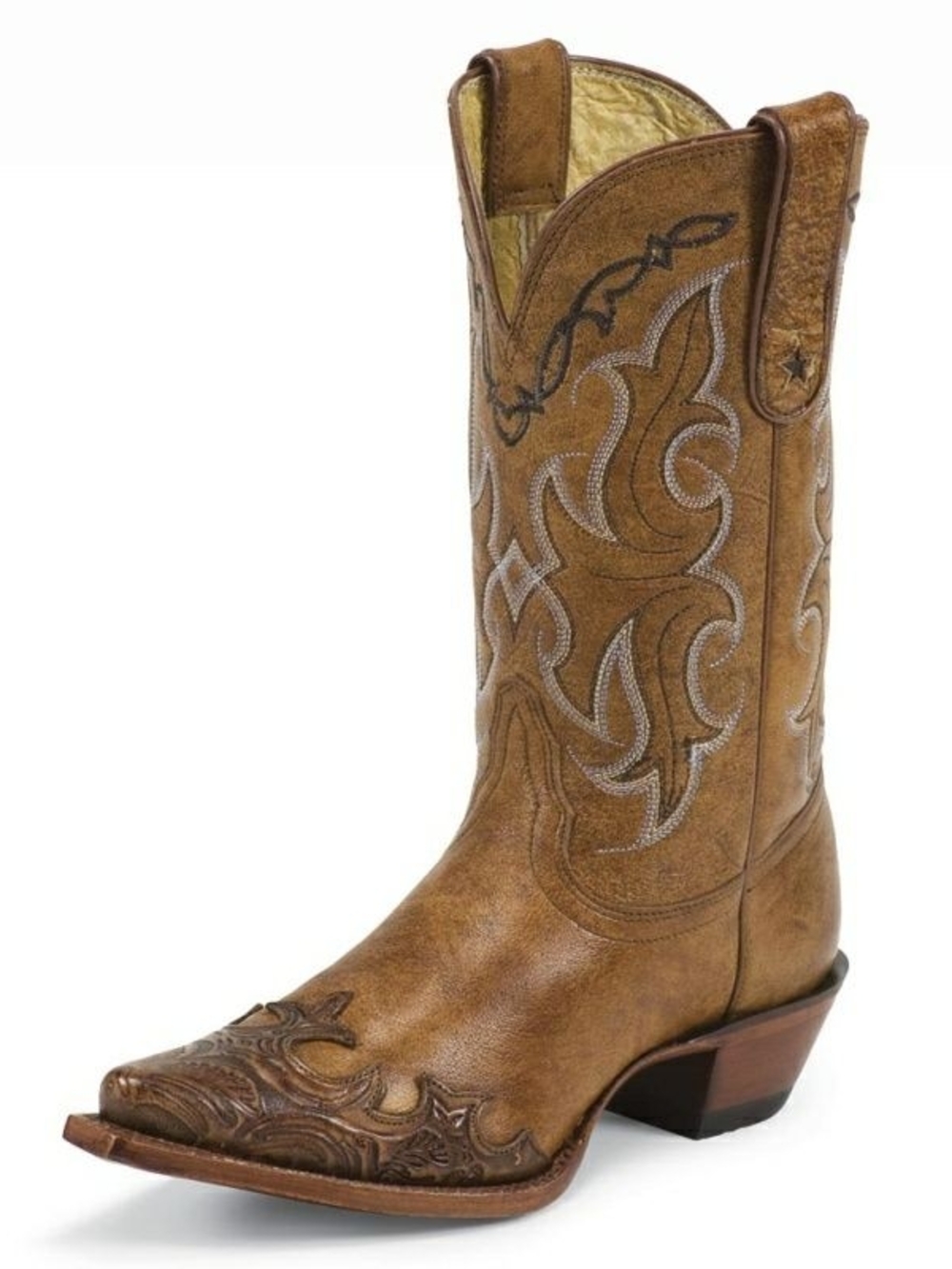 Tony Lama Vintage Western Leather Snip Toe Cowgirl Boots Santa Fe Sz 6.5 - Picture 3 of 7